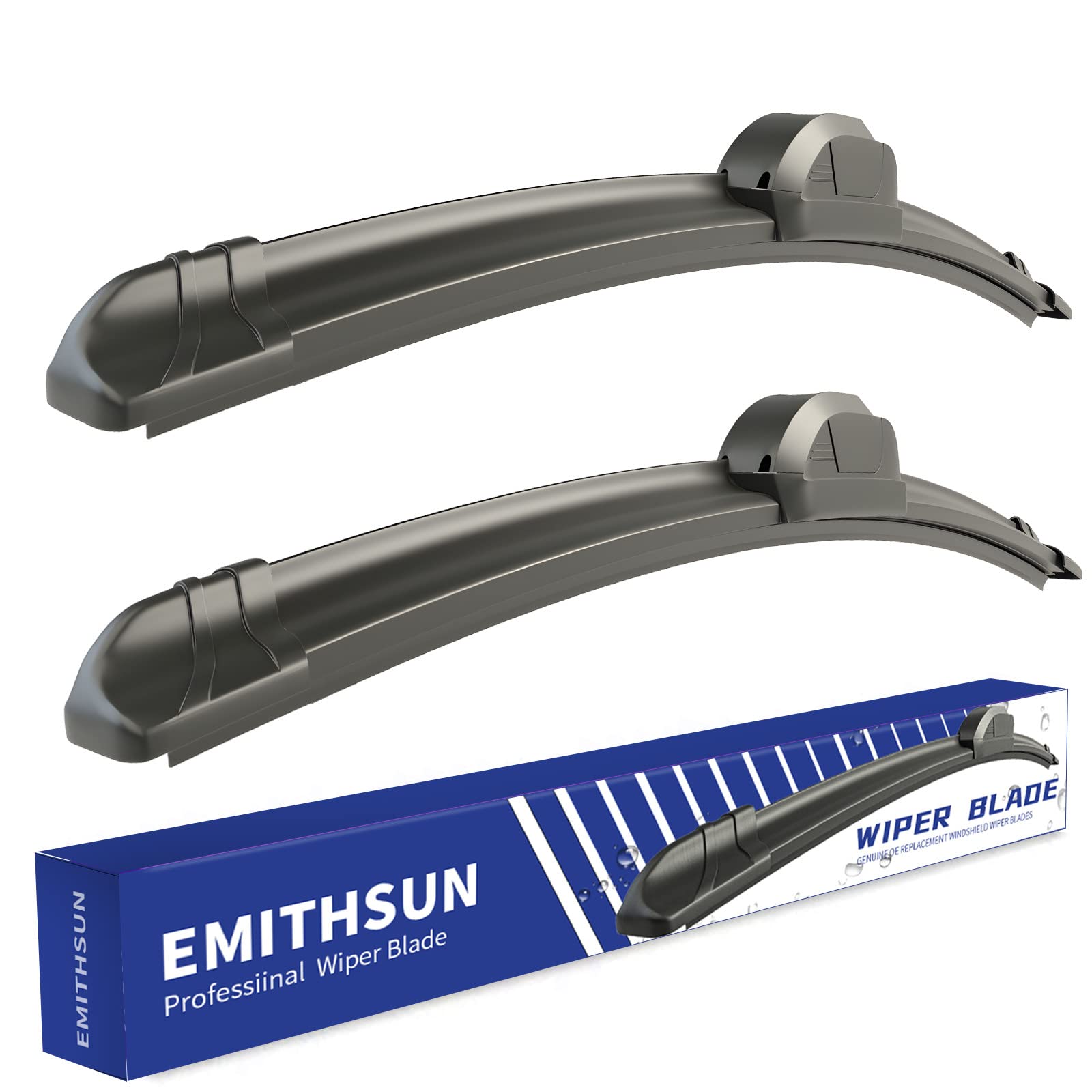 EMITHSUN OEM QUALITY 26" + 18" Premium All-Seasons Durable Stable And Quiet Windshield Wiper Blades
