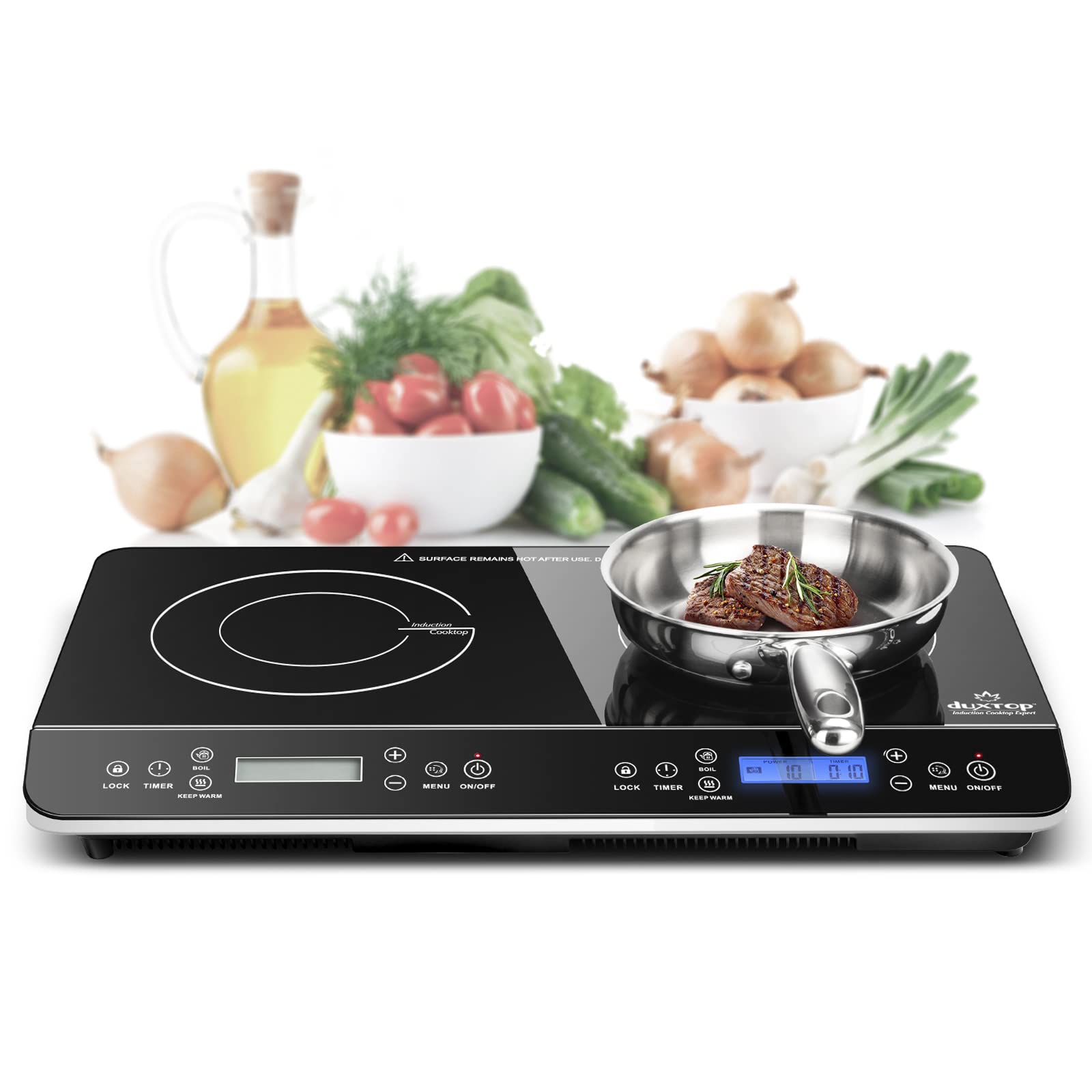 Duxtop LCD Portable Double Induction Cooktop