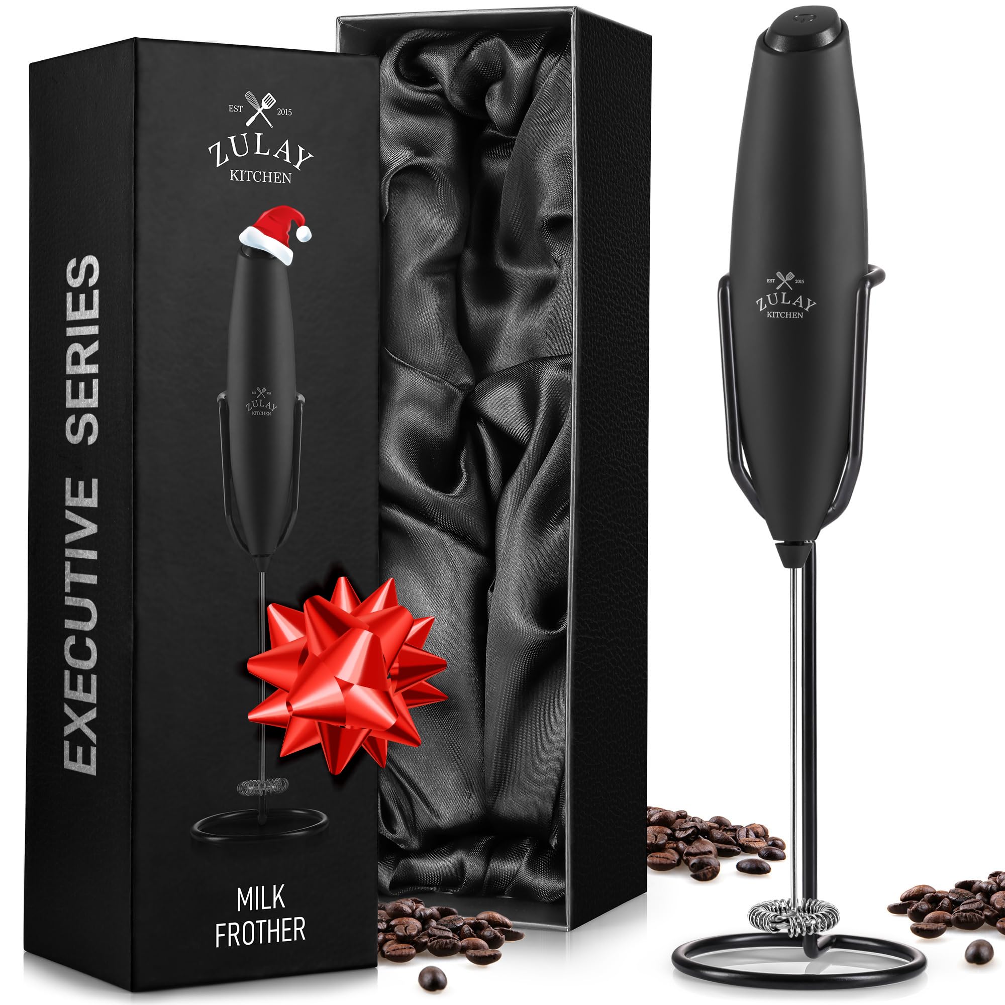 Zulay Executive Series Ultra Premium Gift Milk Frother For Coffee With Improved Stand