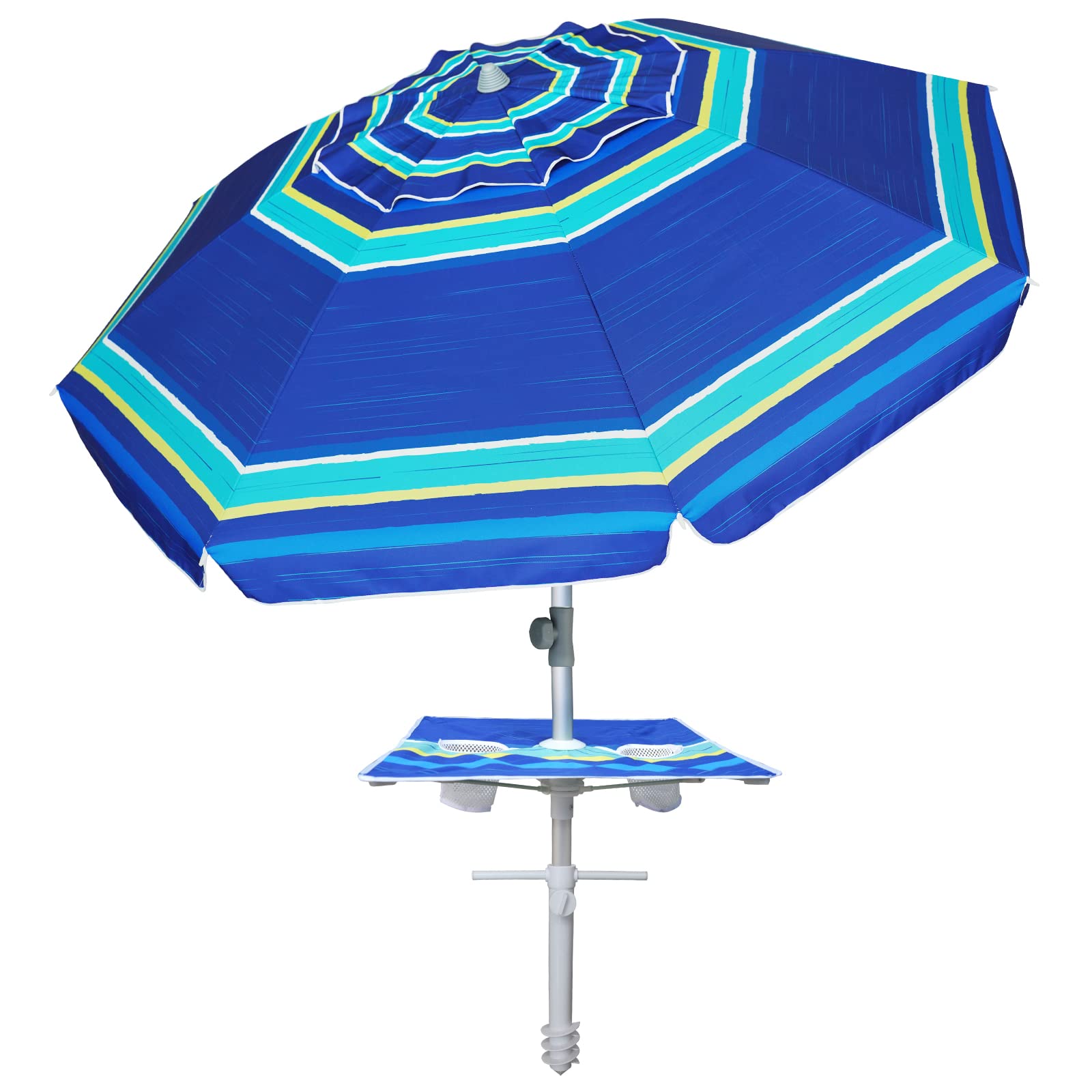 AMMSUN 7ft Heavy Duty High Wind Beach Umbrella