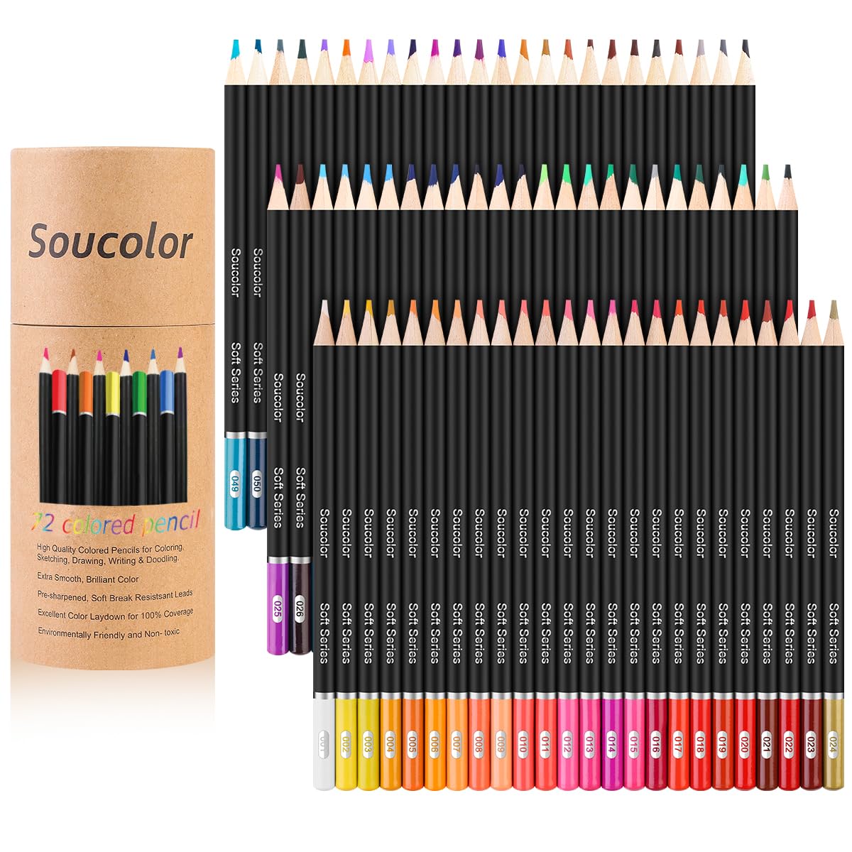 Soucolor 72-Color Colored Pencils
