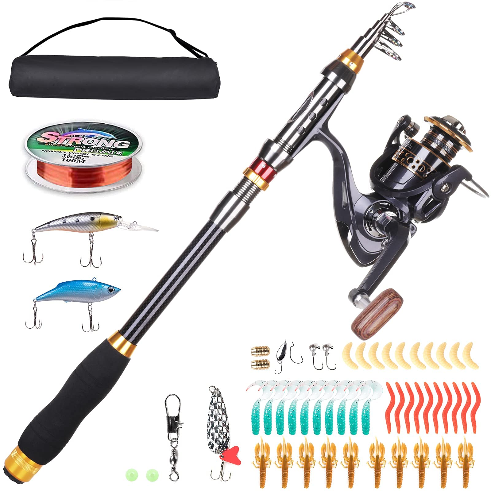 LineRike Fishing Rod and Reel Combo